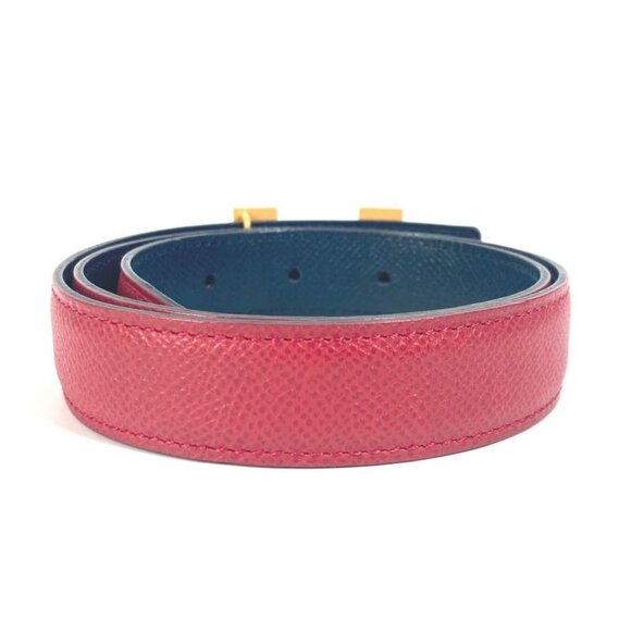 Hermes Belt H Belt Constance Mini Leather Red and Navy main image 6